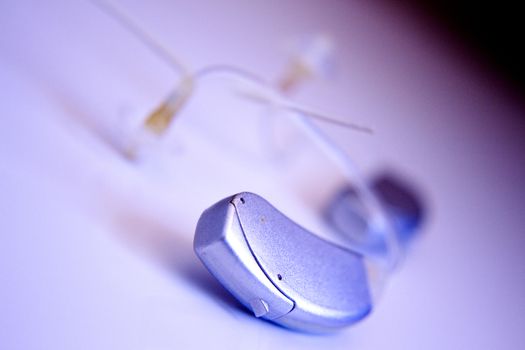 Hearing aid for deaf people. No people
