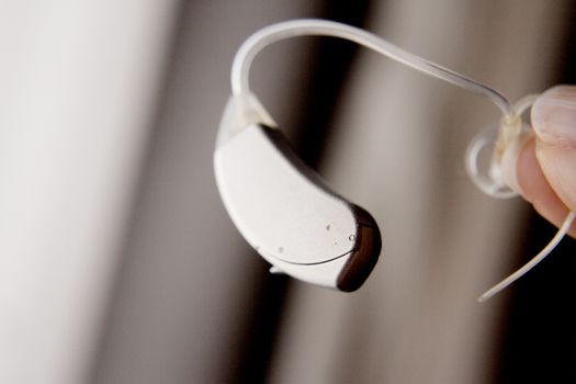 Hearing aid for deaf people. No people