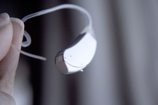 Hearing aid for deaf people. No people
