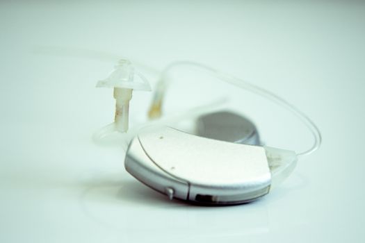 Hearing aid for deaf people. No people