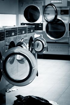 Industrial public laundry. No people
