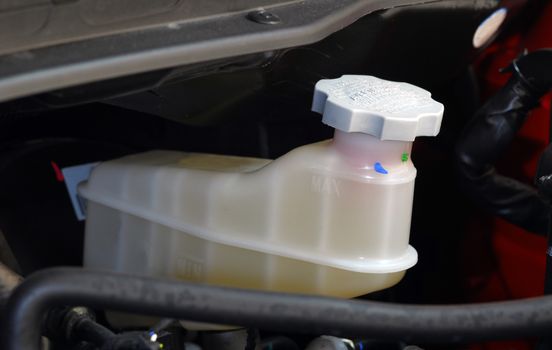 containers for brake fluid in the car