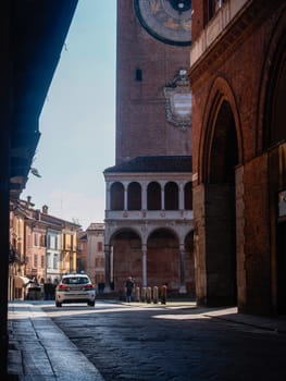 Cremona, Lombardy, Italy - May  5 6 7  2020 - a deserted city  during coronavirus outbreak lockdown phase 2 and economic crisis