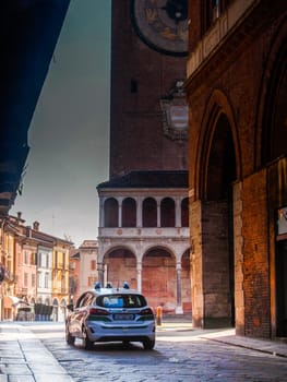 Cremona, Lombardy, Italy - May  5 6 7  2020 - a deserted city  during coronavirus outbreak lockdown phase 2 and economic crisis