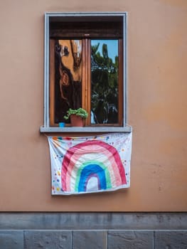 Cremona, Lombardy, Italy - May  5 6 7  2020 - a deserted city  during coronavirus outbreak lockdown phase 2 and economic crisis