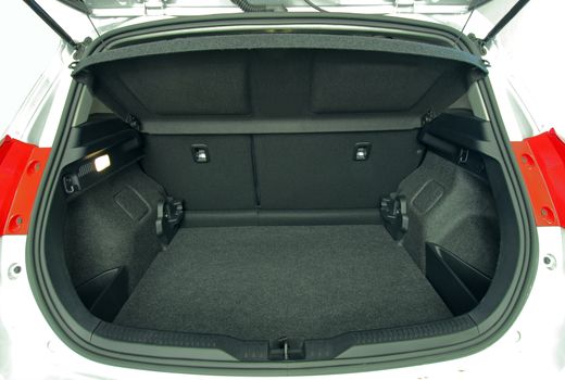 Empty trunk of the small passenger car