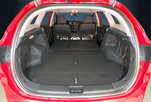 Empty trunk of the small passenger car