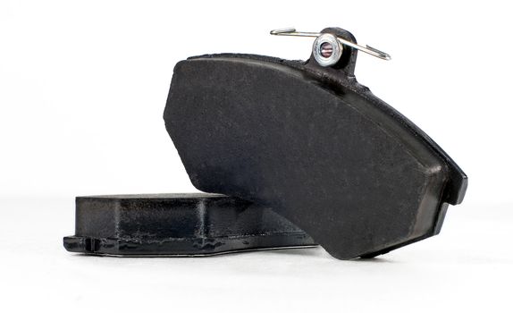 two brake pads for car, part for disc brake system