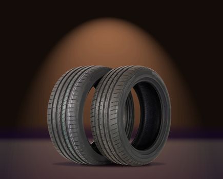 brand new two modern summer sports tire