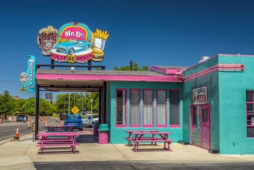 KINGMAN, ARIZONA, USA - MAY 19, 2016 : Mr. D'z Route 66 Diner in Kingman located on historic Route 66.