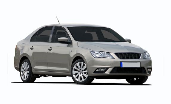 white car on white background