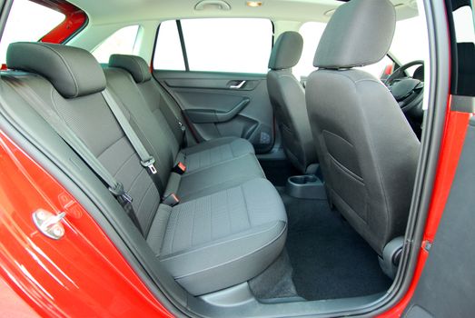 rear seats in passenger car
