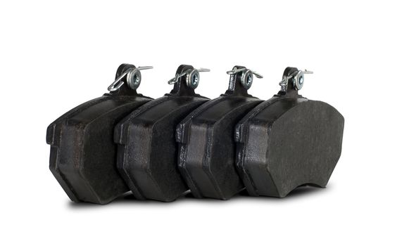 four brake pads for car, part for disc brake system