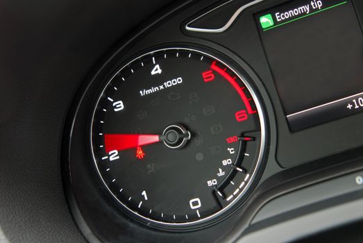 Car Tachometer on the instrument panel