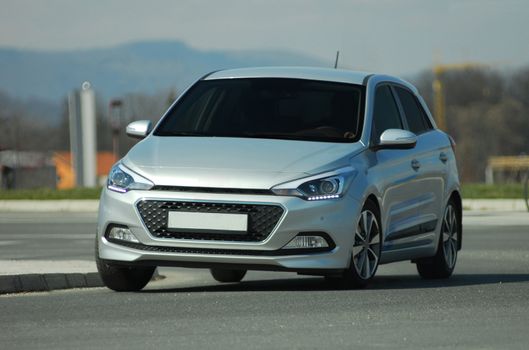 car going at high speed cornering