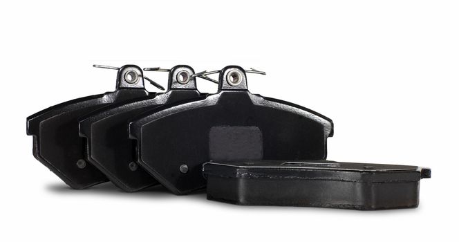four brake pads for car, part for disc brake system