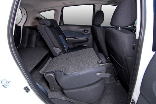 down rear seats in a modern passenger car