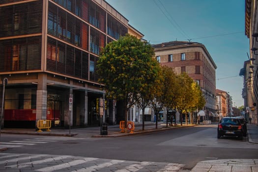 Cremona, Lombardy, Italy - April 30 th - May 1st 2020 - a deserted city  during coronavirus outbreak lockdown phase 2 and economic crisis