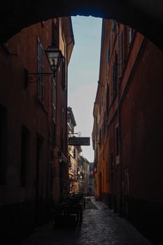 Cremona, Lombardy, Italy - April 30 th - May 1st 2020 - a deserted city  during coronavirus outbreak lockdown phase 2 and economic crisis