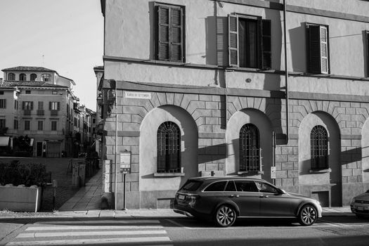 Cremona, Lombardy, Italy - April 30 th - May 1st 2020 - a deserted city  during coronavirus outbreak lockdown phase 2 and economic crisis