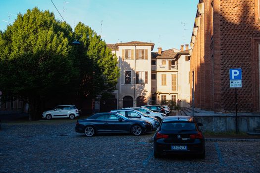 Cremona, Lombardy, Italy - April 30 th - May 1st 2020 - a deserted city  during coronavirus outbreak lockdown phase 2 and economic crisis