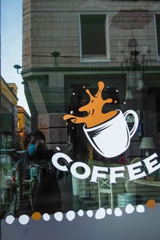Cremona, Lombardy, Italy - April 30 th - May 1st 2020 - closed bars  and general commerce  during coronavirus lockdown and economic crisis. Italian signs