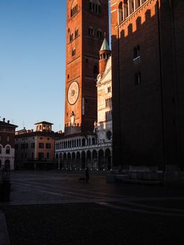 Cremona, Lombardy, Italy - April 30 th - May 1st 2020 - a deserted city  during coronavirus outbreak lockdown phase 2 and economic crisis