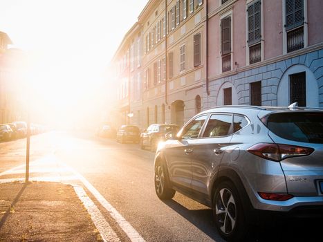 Cremona, Lombardy, Italy - April 30 th - May 1st 2020 - a deserted city  during coronavirus outbreak lockdown phase 2 and economic crisis