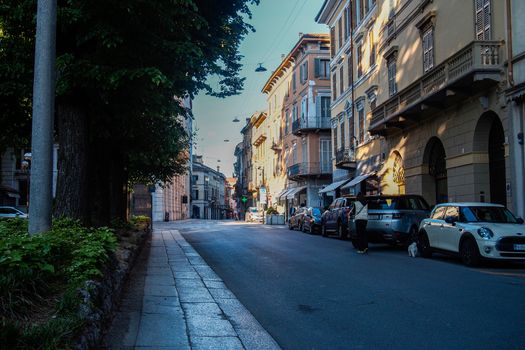 Cremona, Lombardy, Italy - April 30 th - May 1st 2020 - a deserted city  during coronavirus outbreak lockdown phase 2 and economic crisis