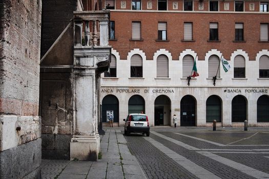 Cremona, Lombardy, Italy - April 30 th - May 1st 2020 - a deserted city  during coronavirus outbreak lockdown phase 2 and economic crisis