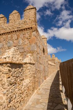 Ancient fortification of Avila, from the top of the walls, Castile and Leon, Spain