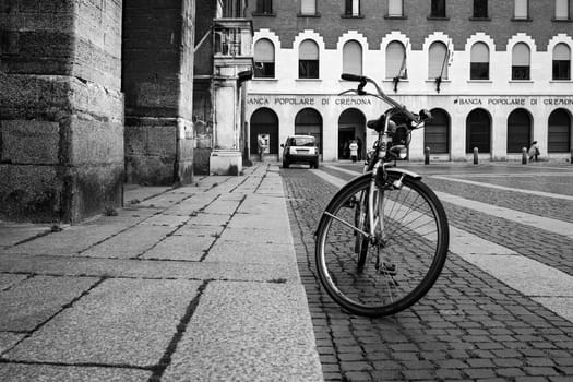 Cremona, Lombardy, Italy - April 30 th - May 1st 2020 - a deserted city  during coronavirus outbreak lockdown phase 2 and economic crisis