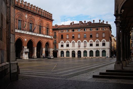 Cremona, Lombardy, Italy - April 30 th - May 1st 2020 - a deserted city  during coronavirus outbreak lockdown phase 2 and economic crisis