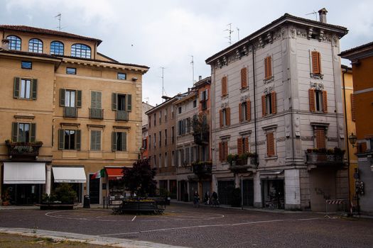 Cremona, Lombardy, Italy - April 30 th - May 1st 2020 - a deserted city  during coronavirus outbreak lockdown phase 2 and economic crisis