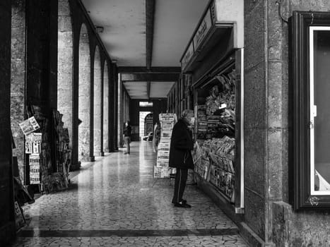 Cremona, Lombardy, Italy - May  5 6 7  2020 - social distancing in empty city  during coronavirus outbreak lockdown phase 2 and economic crisis