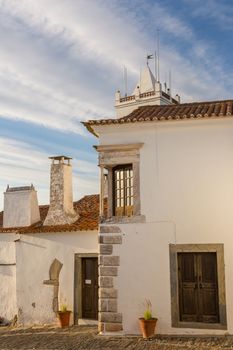 View of the town in the historic village of Monsaraz, Portugal