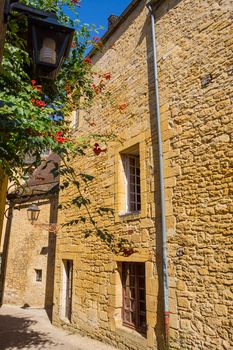 Historic houses in Sarlat la Caneda in Dordogne Department, Aquitaine, France