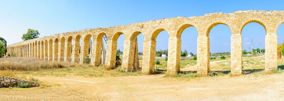 An old Aqueduct, near Lohamei Ha-Getaot, design to deliver water to the city of Acre (Akko), Northern Israel. It was built on the years 1814-1815 by the Ottoman ruler Sulayman Pasha