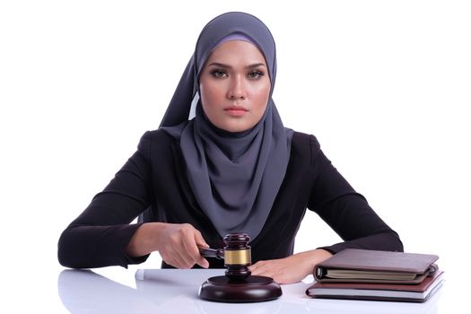 Lawyer and gavel. Judgement and justice conceptual