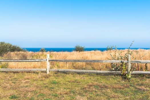 North Eastern USA coastal landscape at Nauset Beach along Cape Cod National Seashore in Maine USA