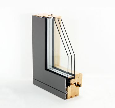 section window with three glasses and two air chambers