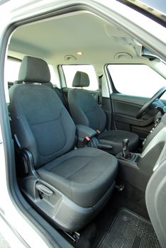 Front seats of a modern passenger car