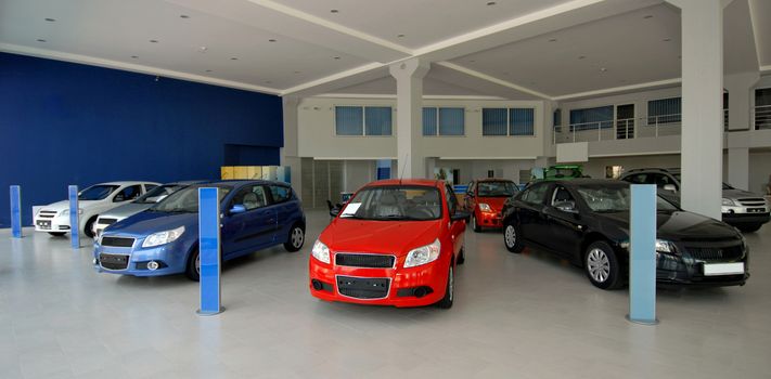 New cars are in showroom