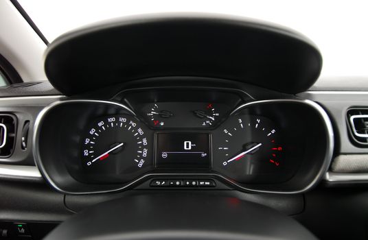 illuminated instrument panel with the passenger car
