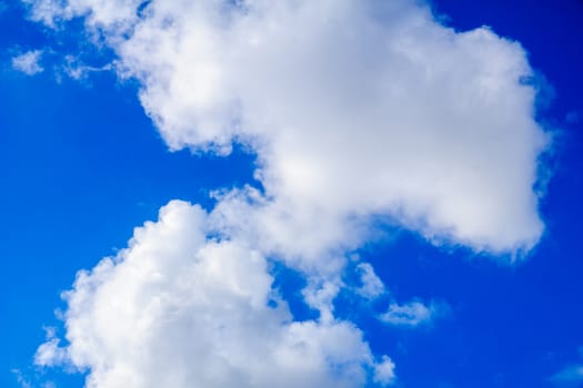 View of a blue sky with white clouds