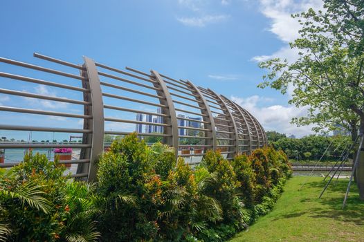 modern office building with blue sky