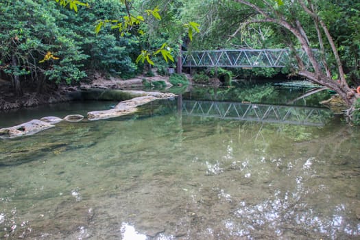 Chet Sao Noi Waterfall Located in the area of Pak Chong District Nakhon Ratchasima And Muak Lek District, Wang Muang District, Saraburi Province, Thailand.