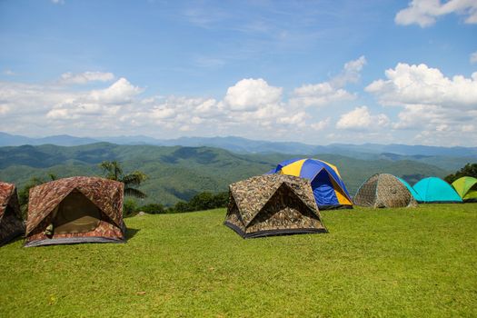 Doi Pha Chu, at the Sri Nan National Park National Park, where the inviting flag The longest in Thailand