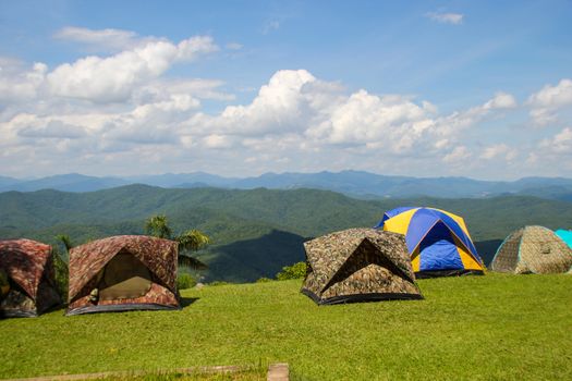 Doi Pha Chu, at the Sri Nan National Park National Park, where the inviting flag The longest in Thailand