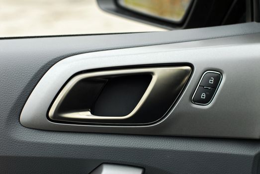 car door handles and electric detail, central locking, the inside of the car